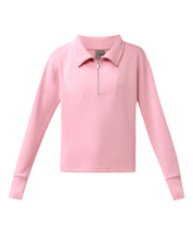 Sand Wash Half Zip Crop Sweatshirt