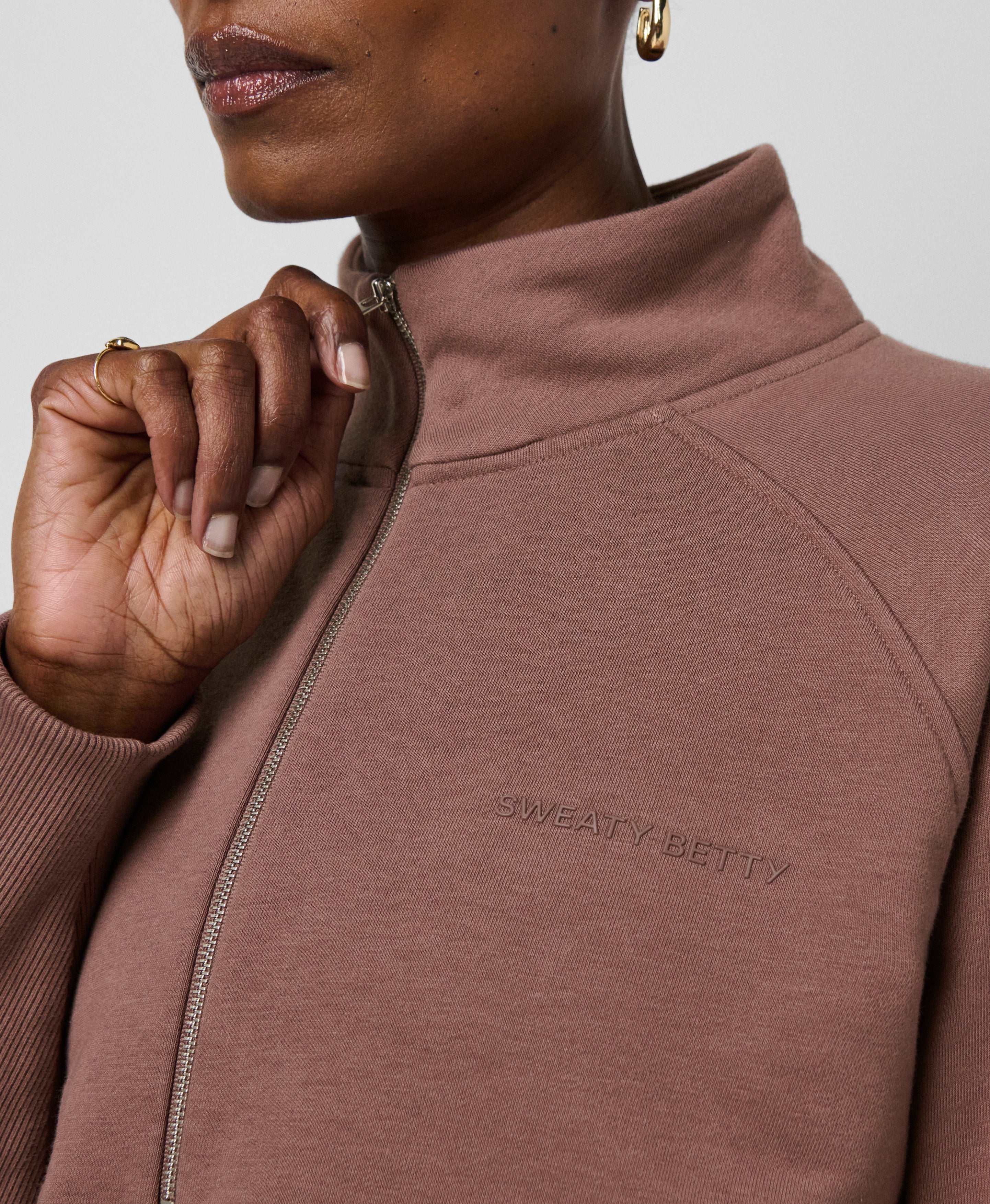 Revive Rib Mix Half Zip Sweatshirt