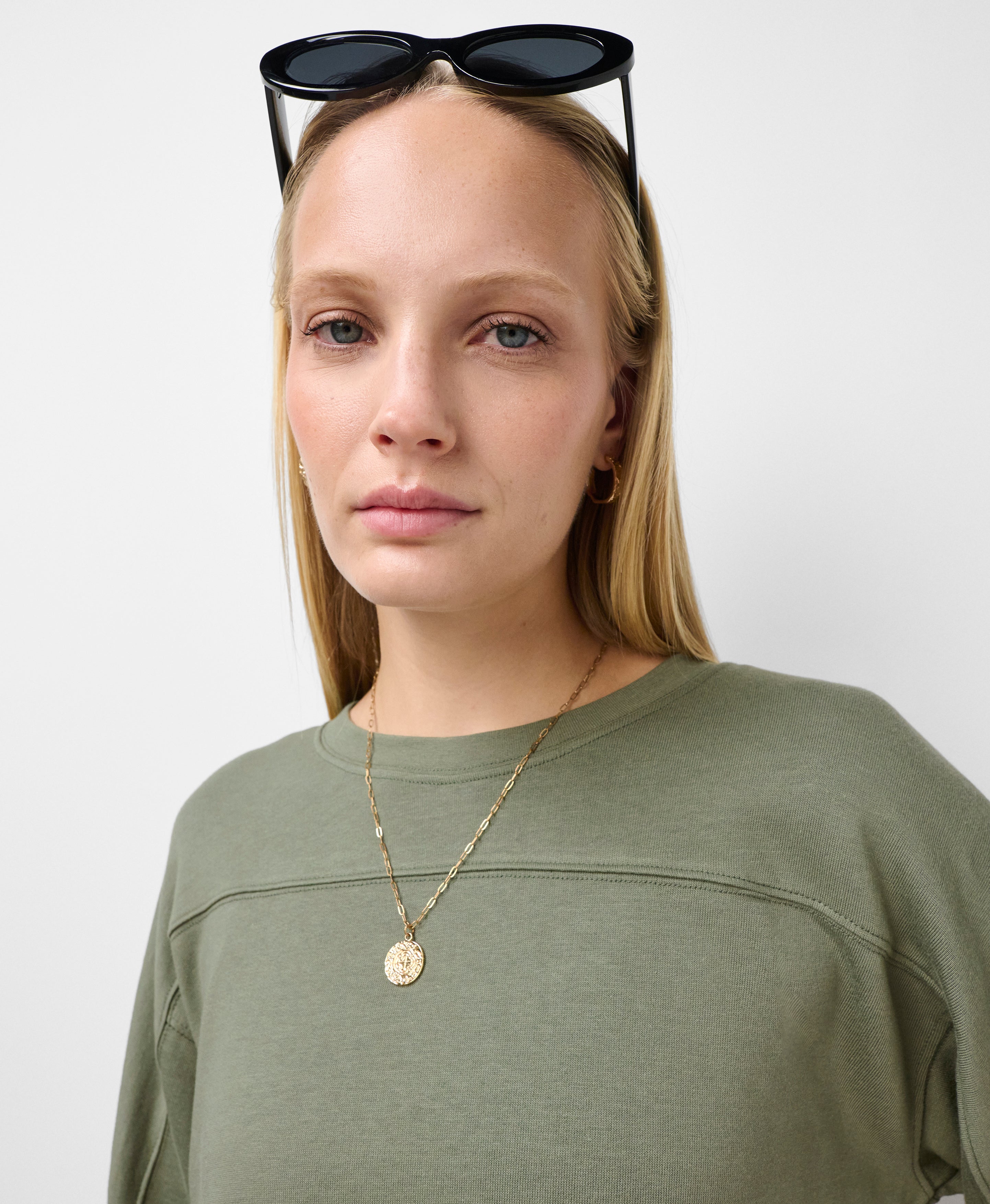 After Class Yoke Crop Sweatshirt