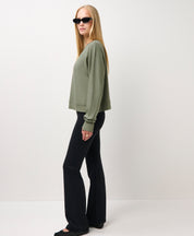 After Class Yoke Crop Sweatshirt
