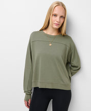 After Class Yoke Crop Sweatshirt