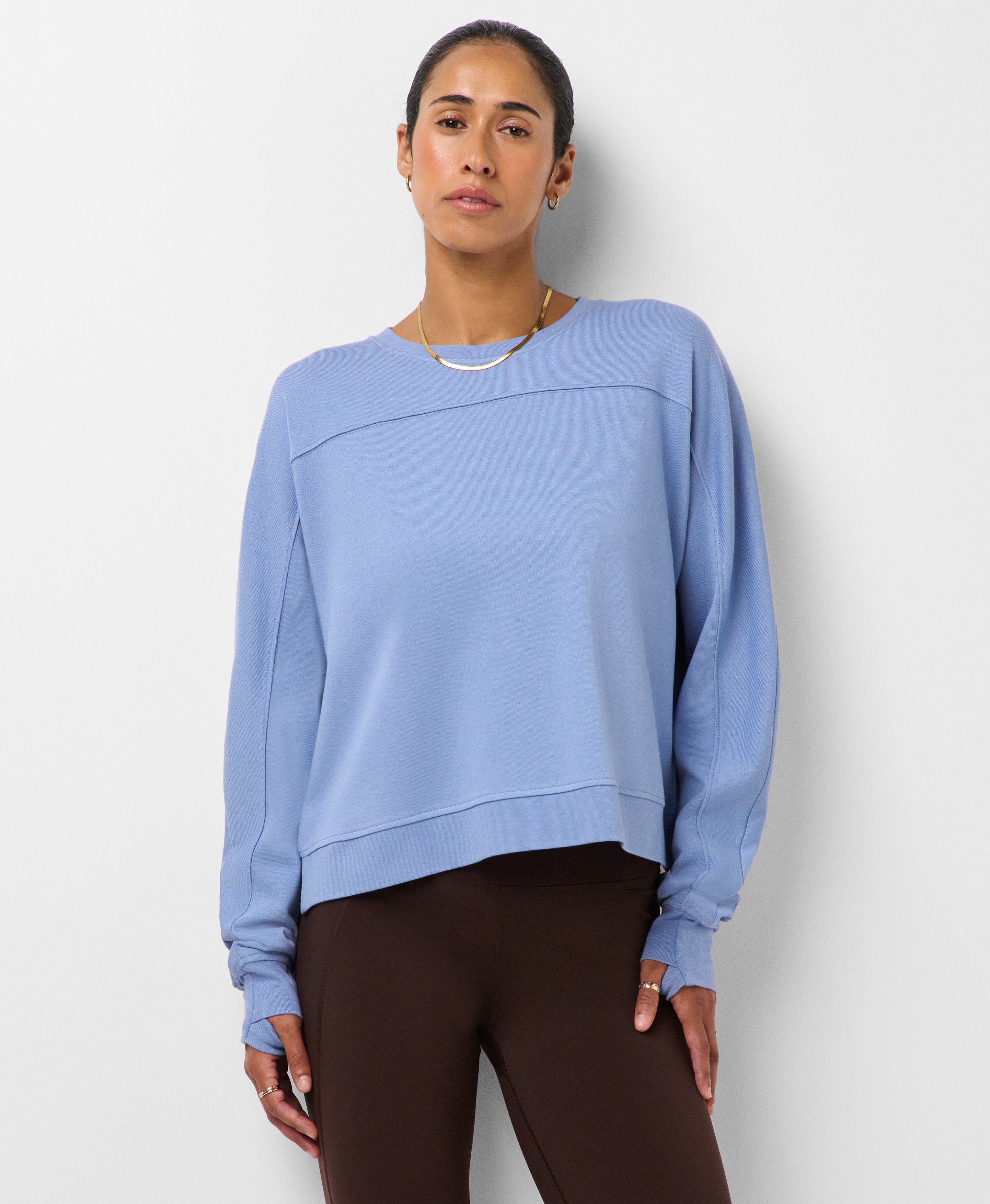 After Class Yoke Crop Sweatshirt