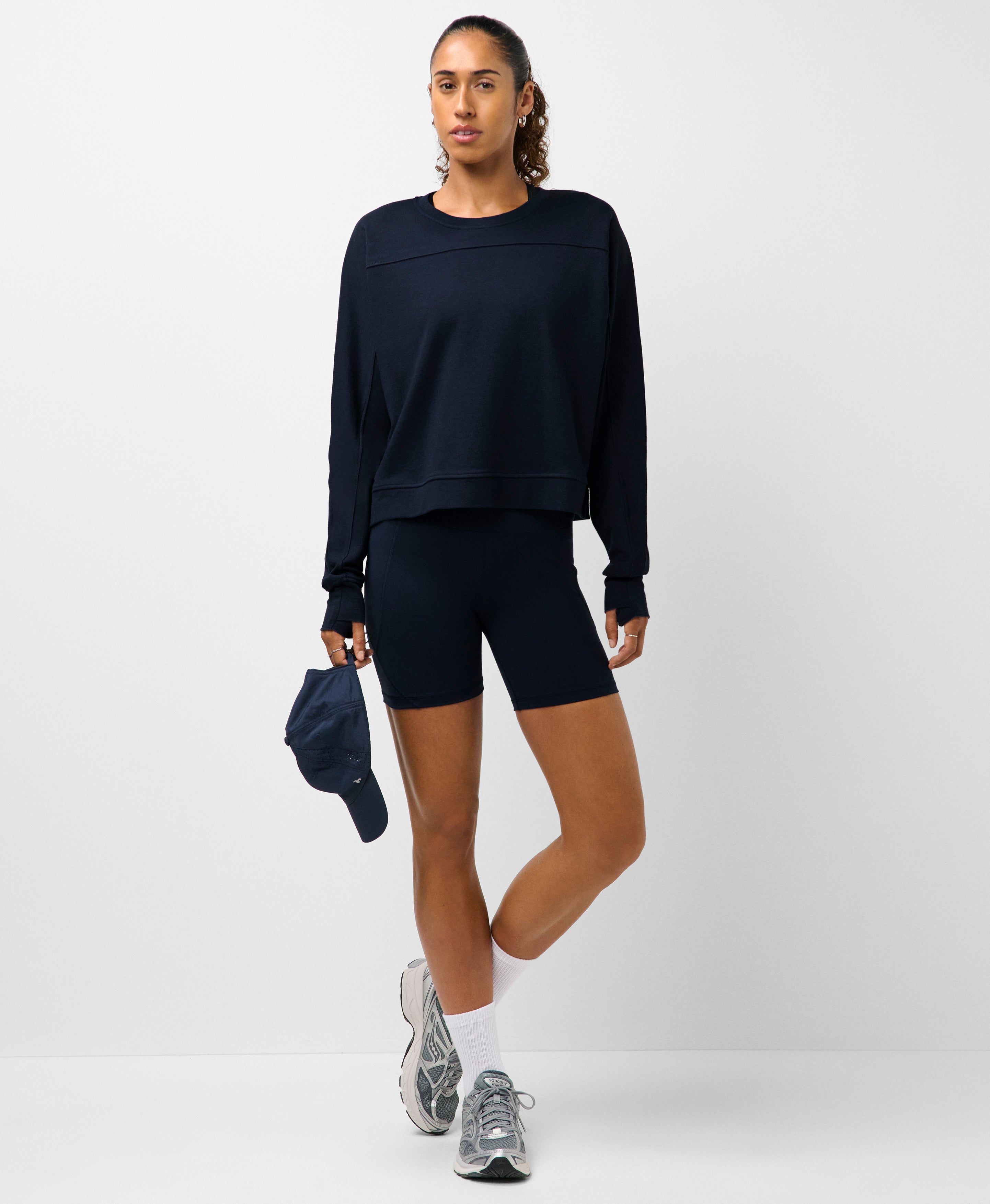After Class Yoke Crop Sweatshirt