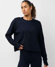After Class Yoke Crop Sweatshirt
