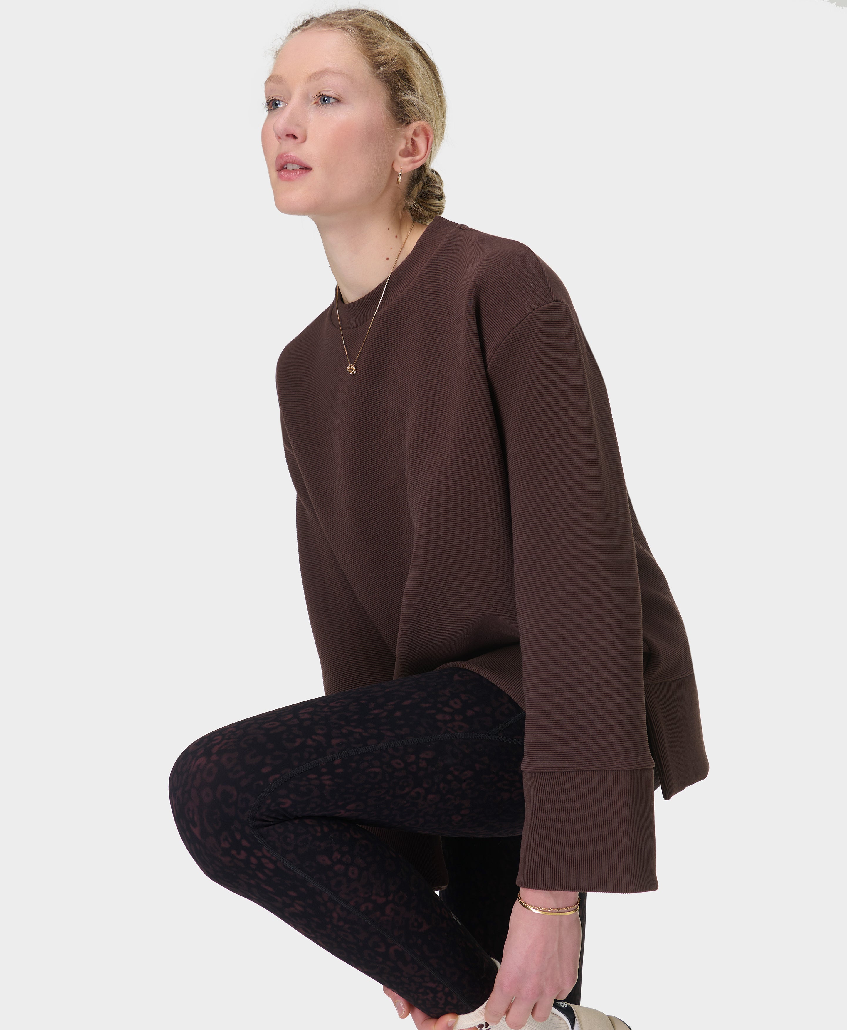 Peaceful Ribbed Sweatshirt