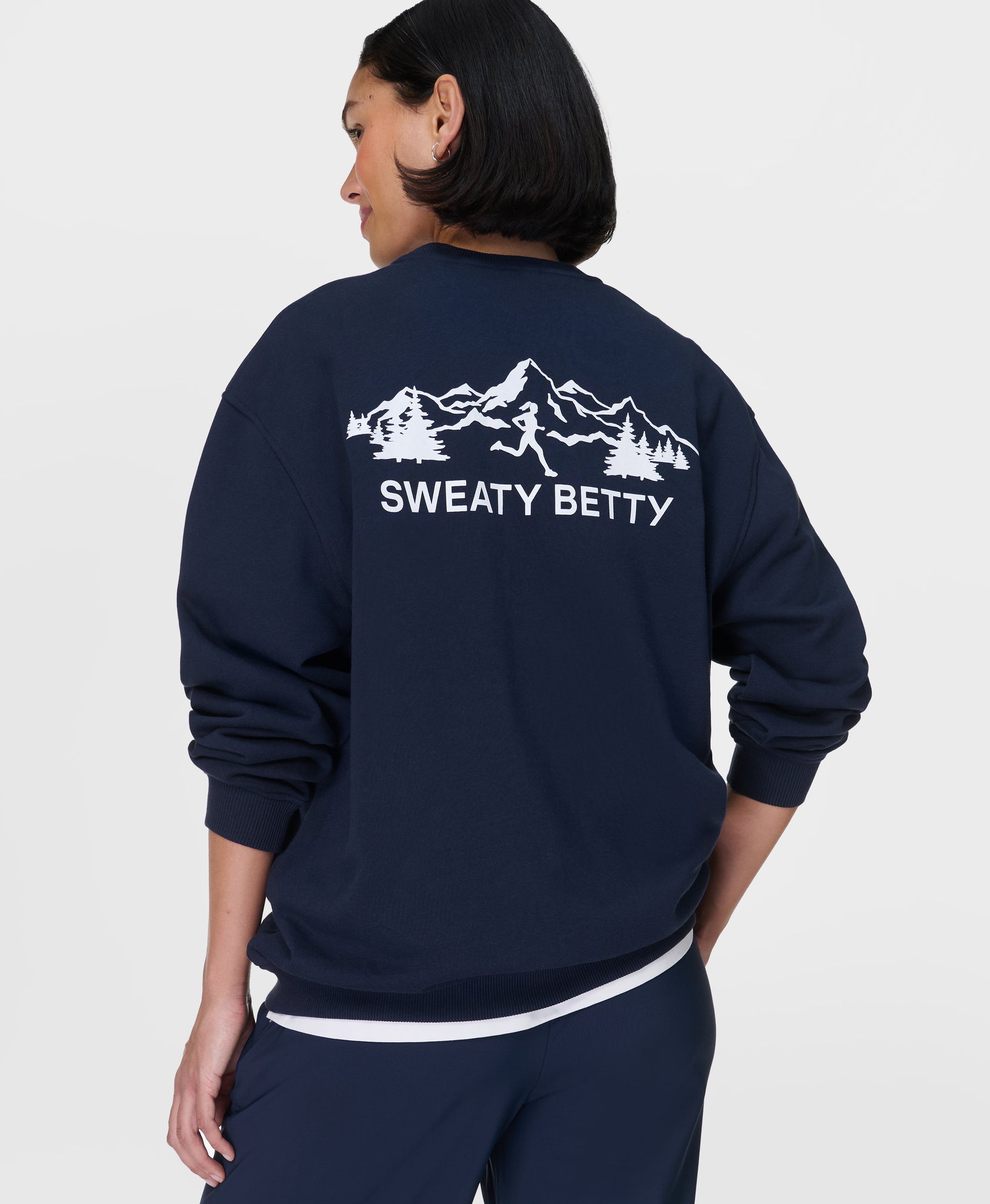 Sweaty Betty Ladies Navy Blue Sweatshirt Sweaty Betty Harmonise