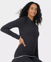 Animal Crew Neck Base Layer Top