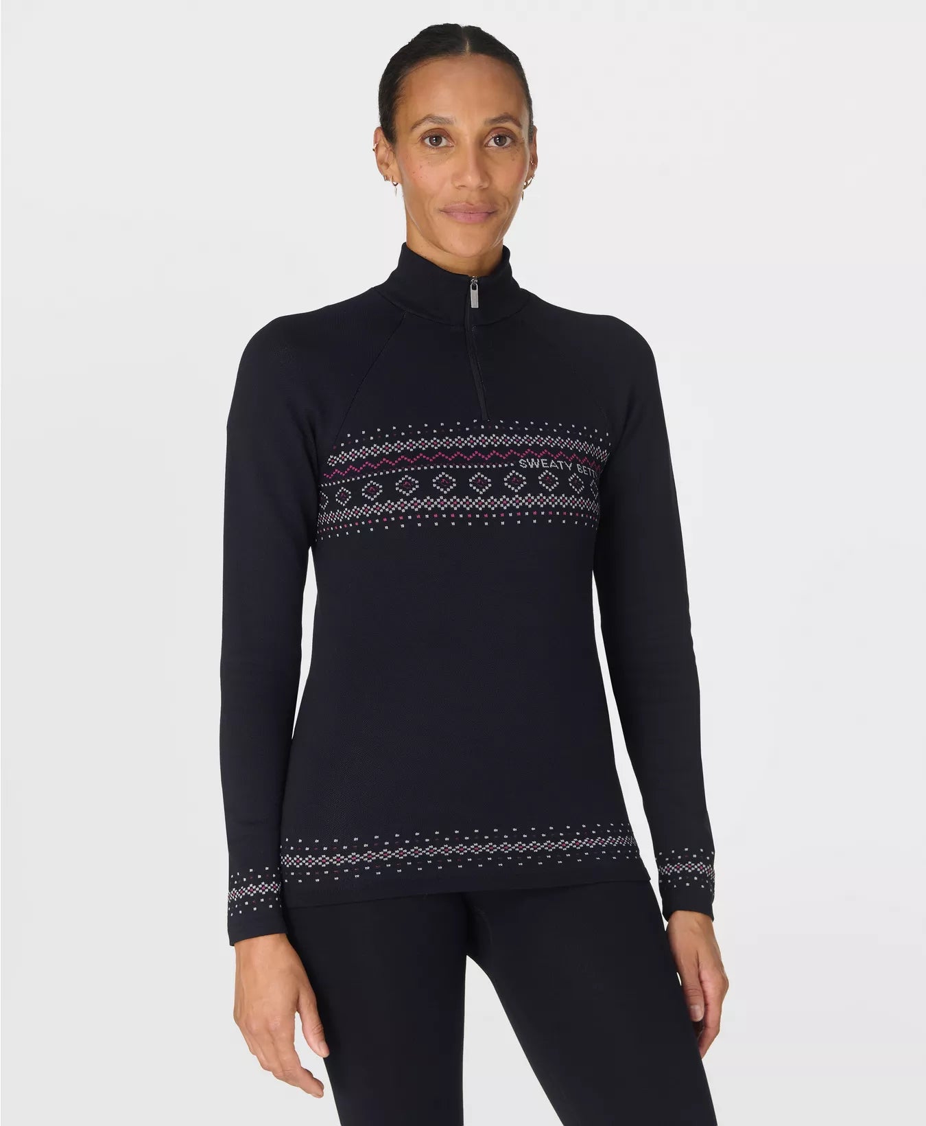 Fairisle Novelty Half Zip Base Layer