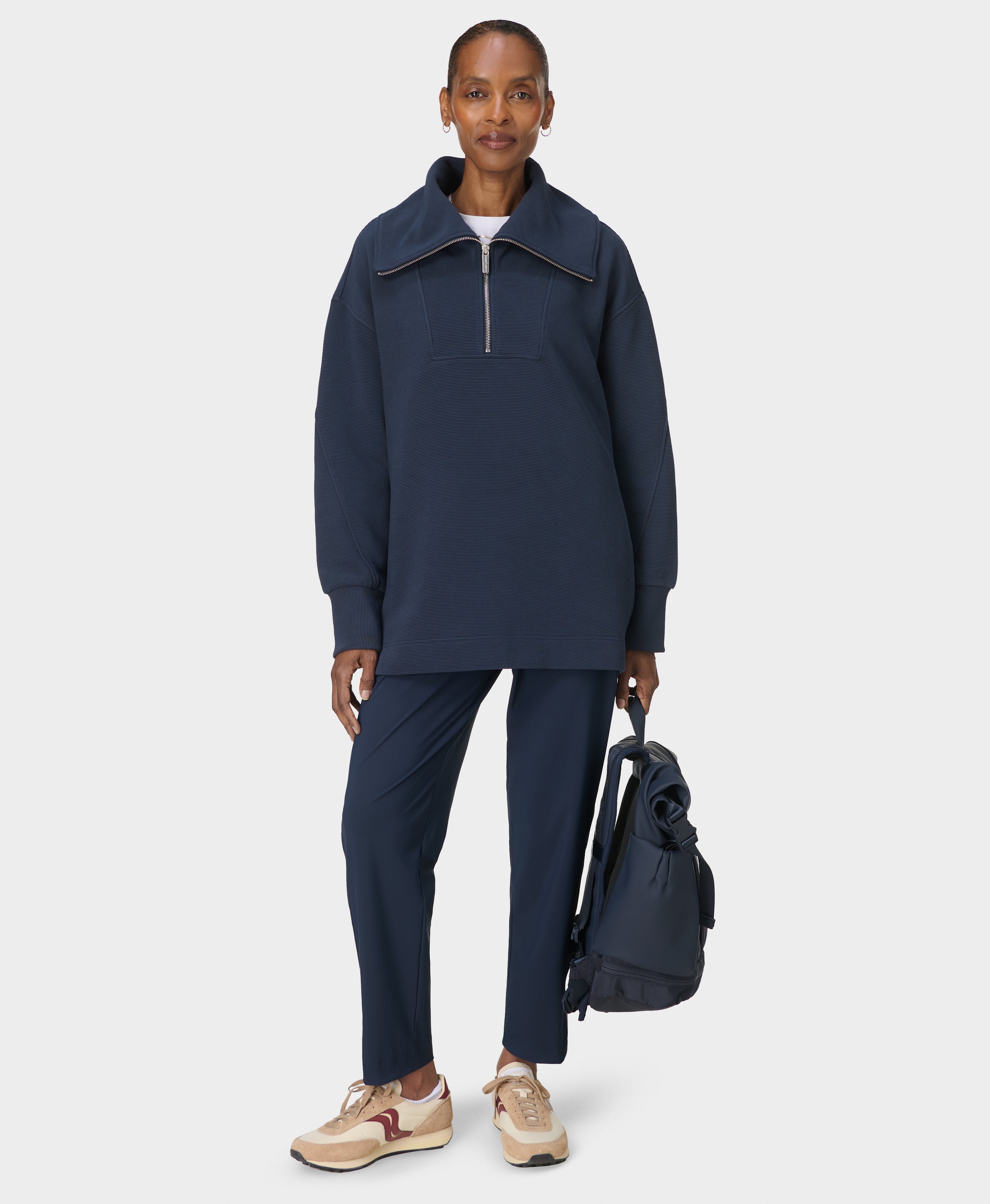 Peaceful Rib Half Zip Sweatshirt
