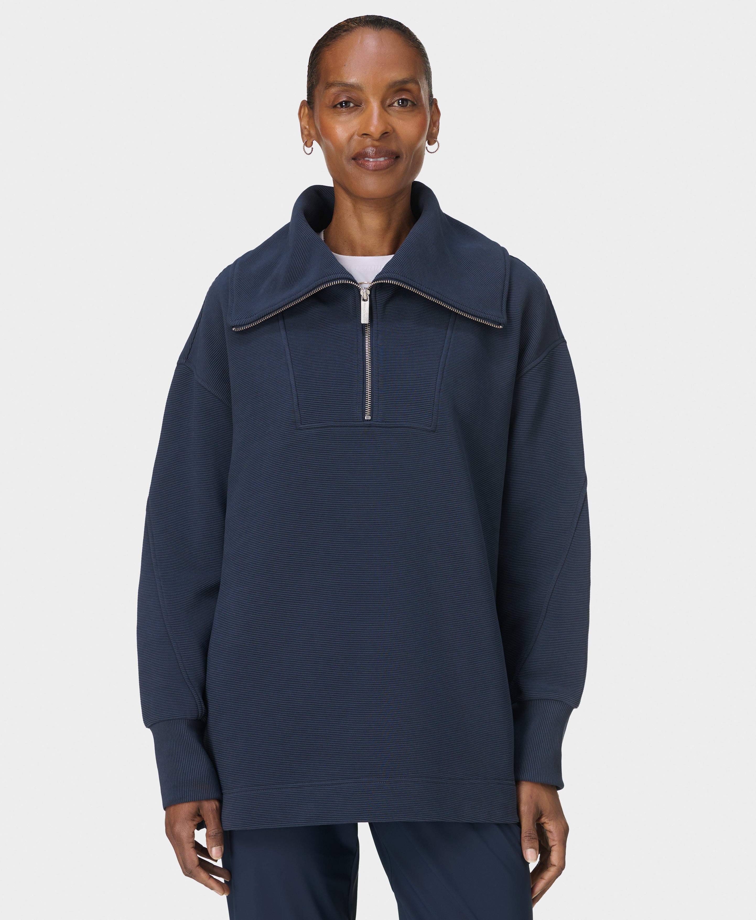 Peaceful Rib Half Zip Sweatshirt