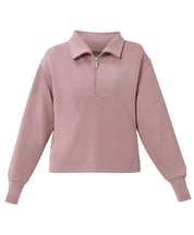 Sand Wash Half Zip Crop Sweatshirt