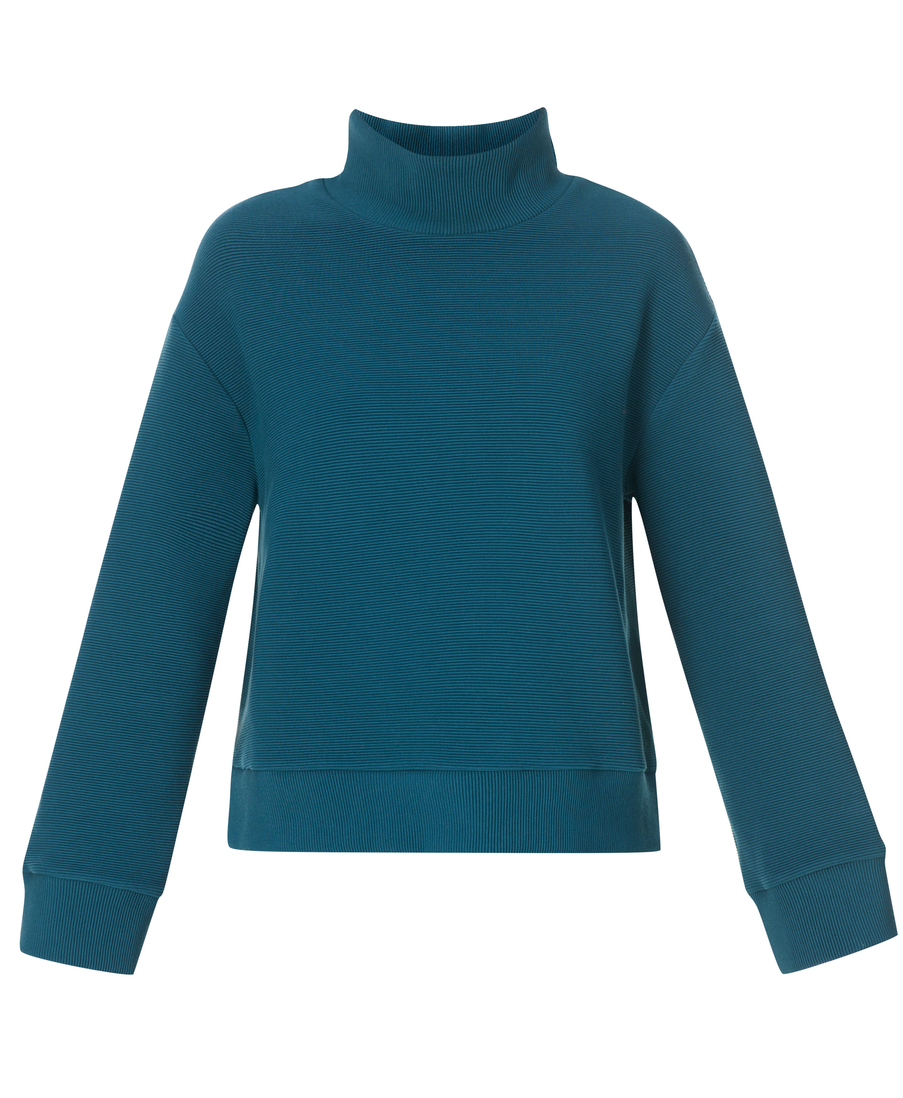 Peaceful Rib Funnel Neck Sweatshirt