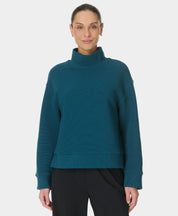 Peaceful Rib Funnel Neck Sweatshirt