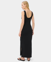 Fitted Scoop Neck Midi Dress