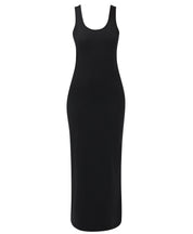 Fitted Scoop Neck Midi Dress