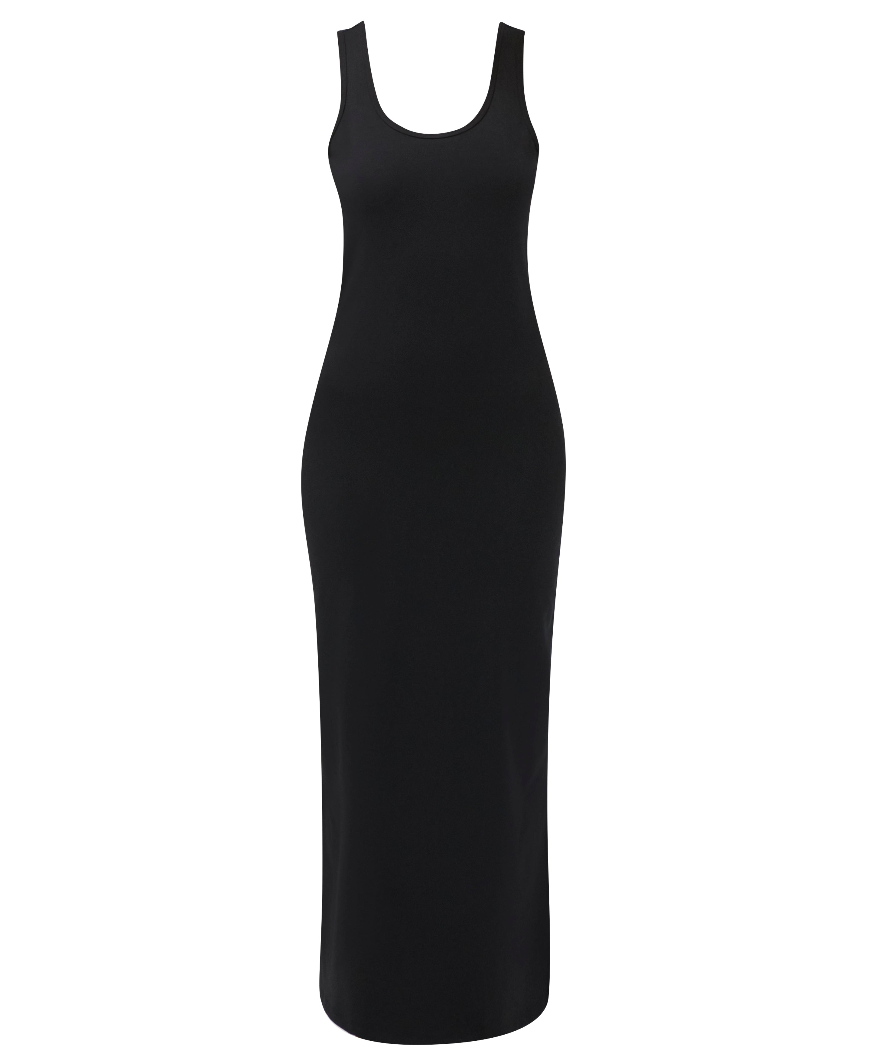 Fitted Scoop Neck Midi Dress