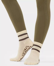 Animal Print Mini Pilates Crew Gripper 2 Pack