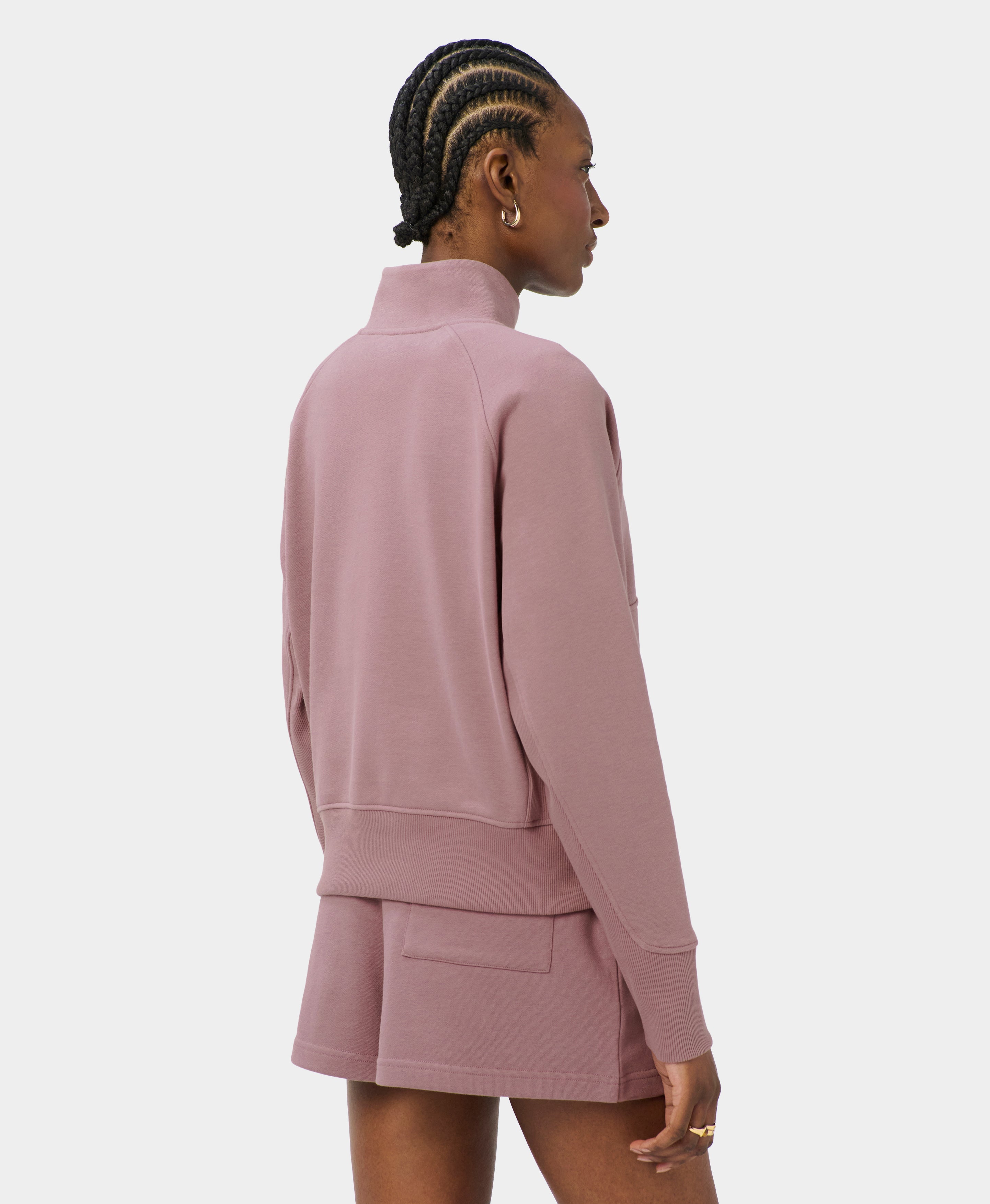 Revive Rib Mix Half Zip Sweatshirt