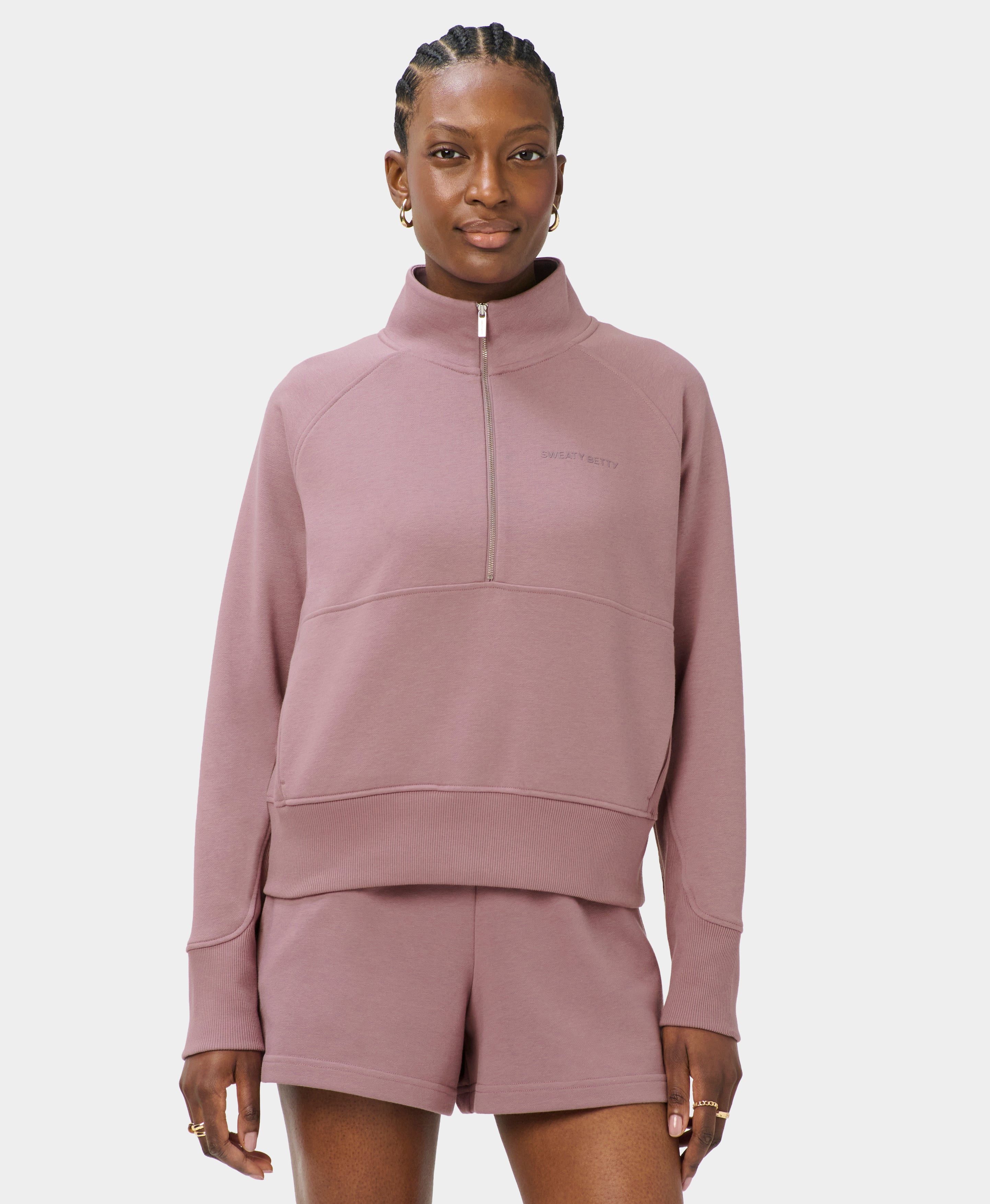 Revive Rib Mix Half Zip Sweatshirt