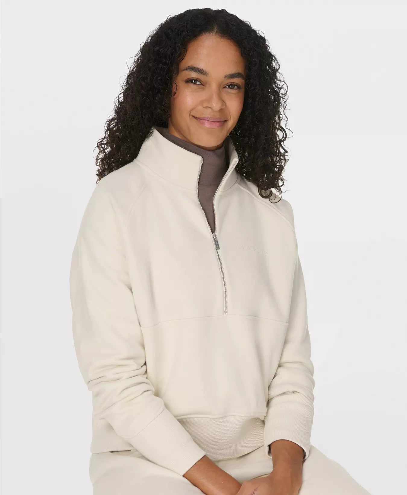 Revive Rib Mix Half Zip Sweatshirt