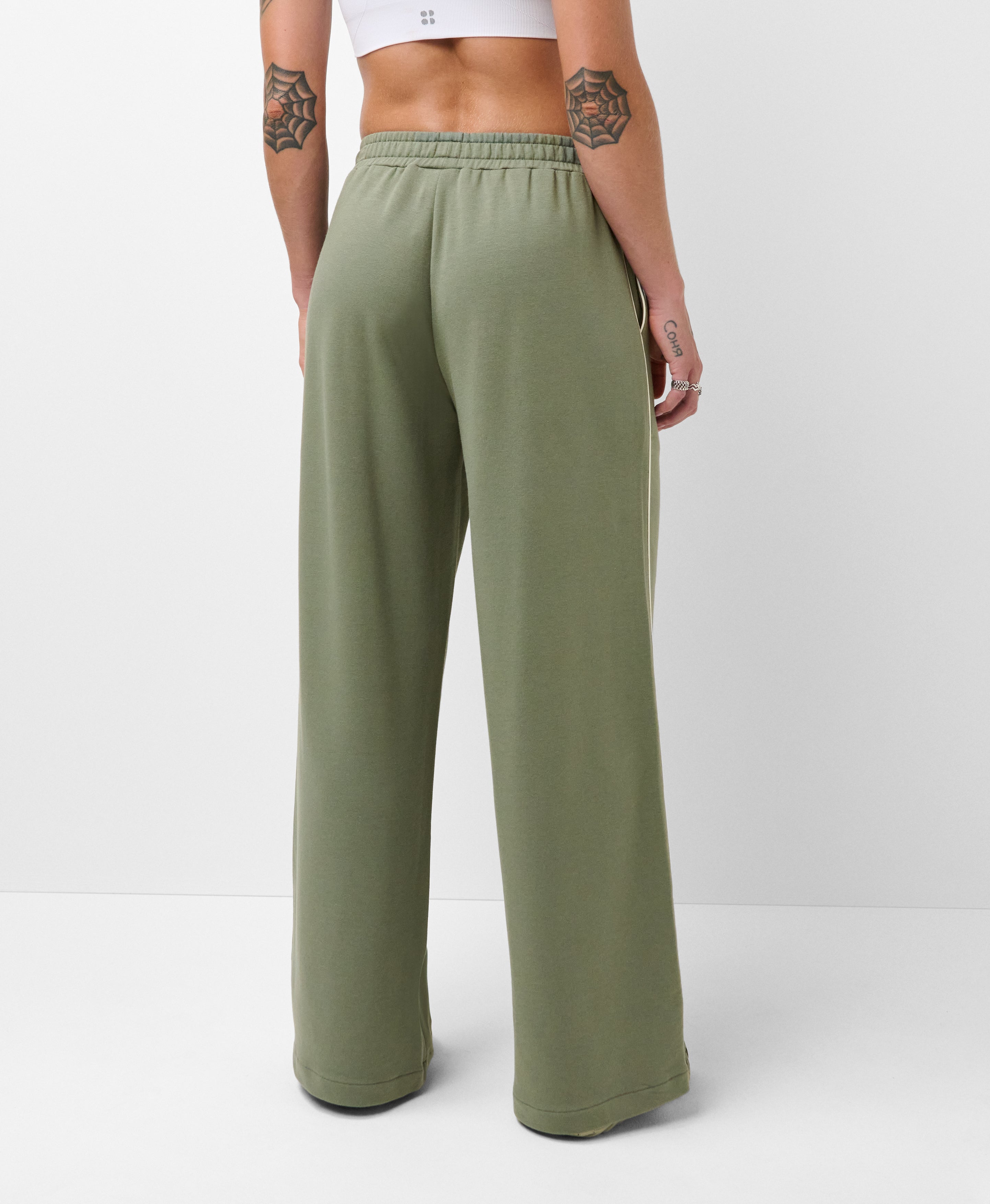 After Class Piped Wide Leg Trouser